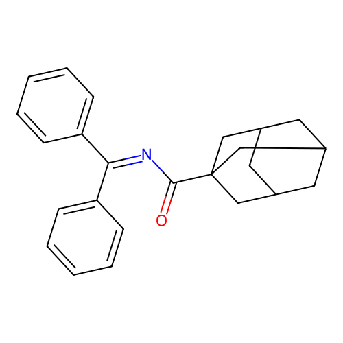 N-(diphenylmethylene)-1-adamantanecarboxamide structure