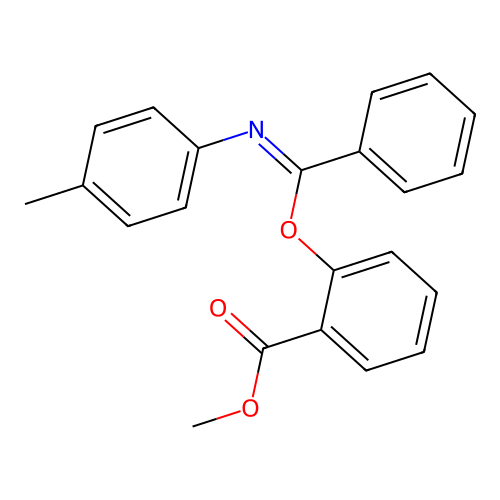 Methyl 2-[[(4-methylphenyl)imino](phenyl)methoxy]benzoate structure