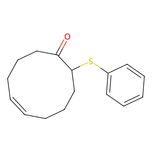 10-Phenylsulfanylcyclodec-5-en-1-one structure