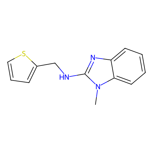 1-methyl-N-(2-thienylmethyl)-1H-benzimidazol-2-amine structure