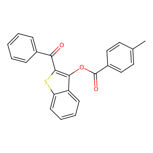 2-(Phenylcarbonyl)-1-benzothiophen-3-yl 4-methylbenzoate structure