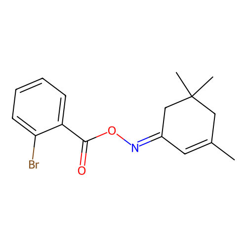 [(3,5,5-Trimethylcyclohex-2-en-1-ylidene)amino] 2-bromobenzoate structure