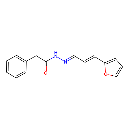 N-[(E)-[(E)-3-(2-Furyl)prop-2-enylidene]amino]-2-phenyl-acetamide structure