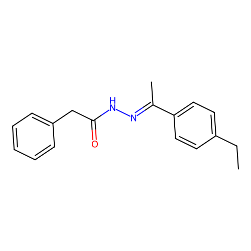 N-[1-(4-ethylphenyl)ethylideneamino]-2-phenylacetamide structure
