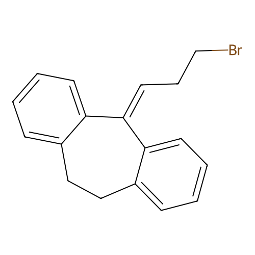 5-(3-bromopropylidene)-10,11-dihydro-5H-dibenzo[a,d]cycloheptene structure