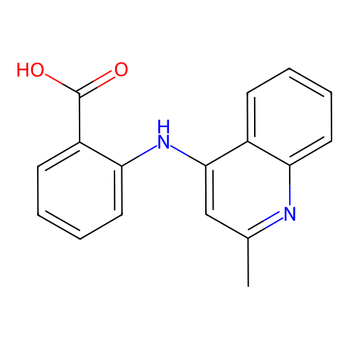 2-[(2-Methylquinolin-4-yl)amino]benzoic acid structure