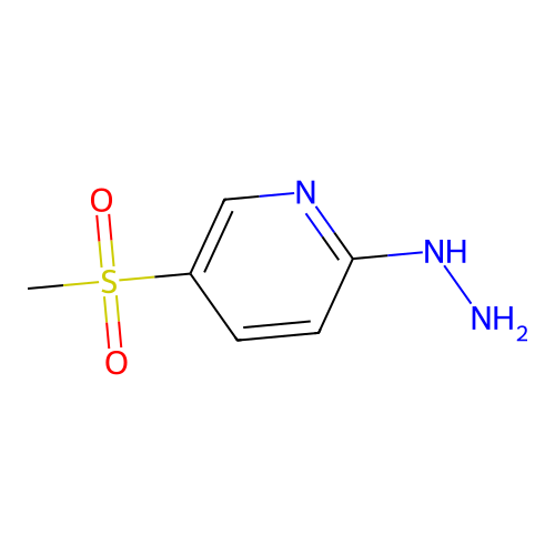 2-Hydrazino-5-(methanesulfonyl)-pyridine structure