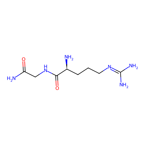 (2S)-2-amino-N-(2-amino-2-oxoethyl)-5-(diaminomethylideneamino)pentanamide structure