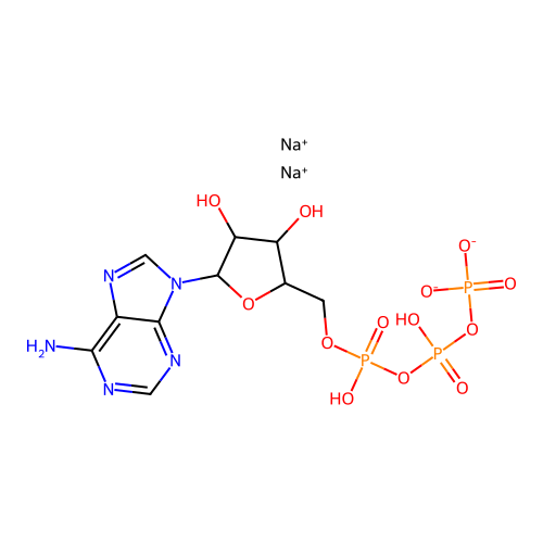 C10H14N5Na2O13P3 structure