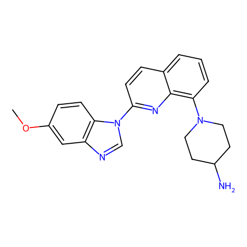 1-[2-(5-Methoxy-benzoimidazol-1-yl)-quinolin-8-yl]-piperidin-4-ylamine structure