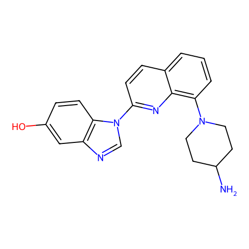 1-[8-(4-Amino-piperidin-1-yl)-quinolin-2-yl]-1H-benzoimidazol-5-ol structure