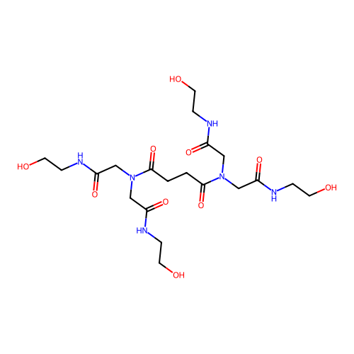 N,N,N',N'-tetrakis{2-[(2-hydroxyethyl)amino]-2-oxoethyl}butanediamide structure