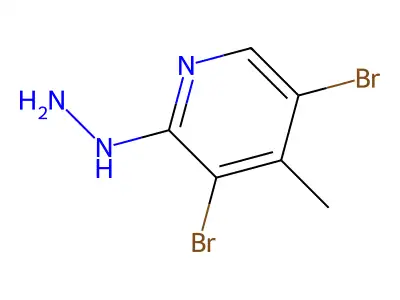 3,5-Dibromo-2-hydrazino-4-methylpyridine structure