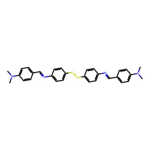 4,4'-Dithiobis(N-(4-dimethylaminobenzylidene)aniline) structure