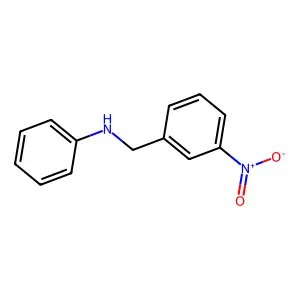 N-[(3-nitrophenyl)methyl]aniline structure