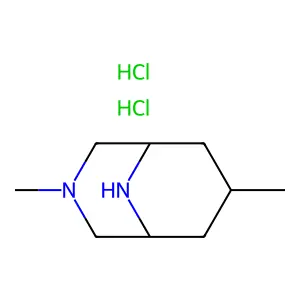 3,9-Diazabicyclo(3.3.1)nonane, 3,9-dimethyl-, dihydrochloride structure