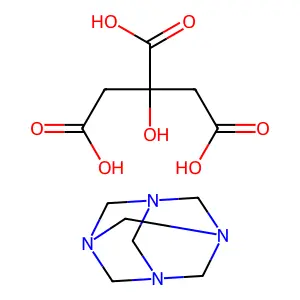 六亚甲基四胺柠檬酸盐 structure