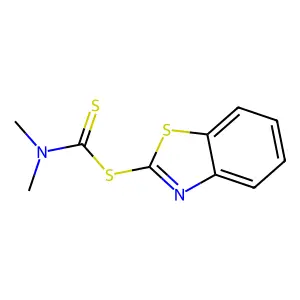 2-Benzothiazolyl N,N-dimethylcarbamodithioate structure