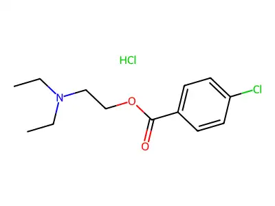 Benzoic acid, 2-(diethylamino)ethyl ester hydrochloride structure