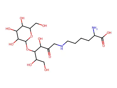 epsilon-N-1-(1-Deoxylactulosyl)lysine structure