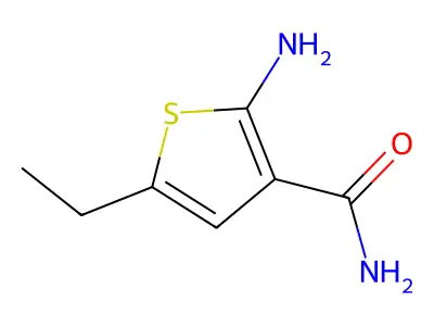 2-Amino-5-ethylthiophene-3-carboxamide structure