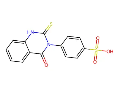 4-(1,4-Dihydro-4-oxo-2-thioxo-3(2H)-quinazolinyl)benzenesulfonic acid structure