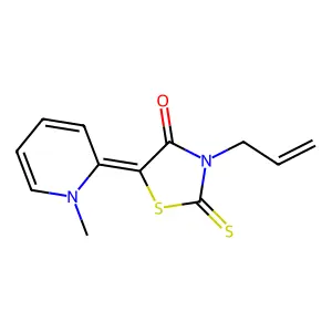 4-Thiazolidinone, 5-(1-methyl-2(1H)-pyridinylidene)-3-(2-propenyl)-2-thioxo- structure