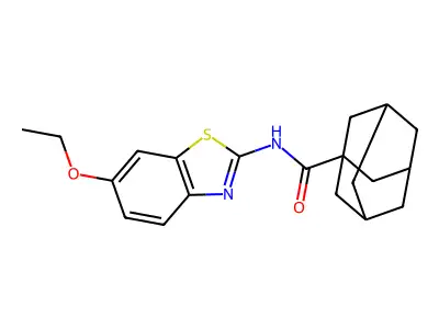 N-(6-ethoxy-1,3-benzothiazol-2-yl)adamantane-1-carboxamide structure