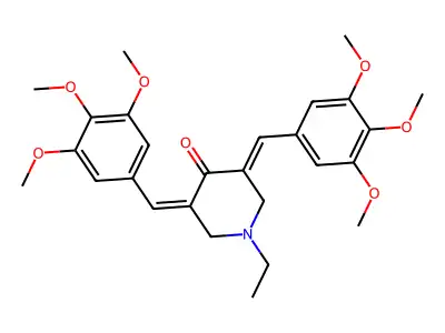 1-Ethyl-3,5-bis[(3,4,5-trimethoxyphenyl)methylidene]piperidin-4-one structure