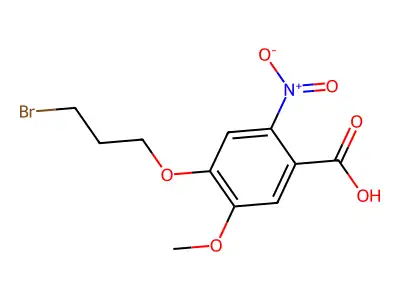4-(3-Bromopropoxy)-5-methoxy-2-nitrobenzoic acid structure