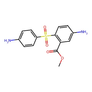 Benzoic acid, 5-amino-2-[(4-aminophenyl)sulfonyl]-, methyl ester structure