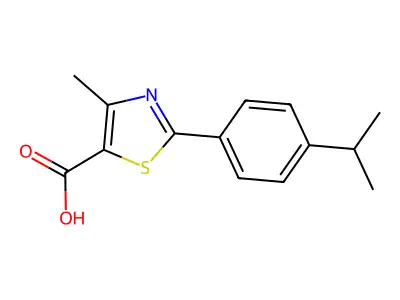 4-methyl-2-(4-propan-2-ylphenyl)-1,3-thiazole-5-carboxylic Acid structure