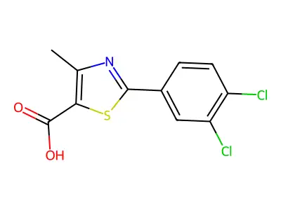 2-(3,4-dichlorophenyl)-4-methyl-1,3-thiazole-5-carboxylic Acid structure