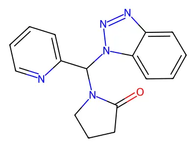 1-[1H-1,2,3-Benzotriazol-1-yl(pyridin-2-yl)methyl]pyrrolidin-2-one structure