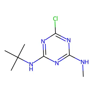 2-N-tert-butyl-6-chloro-4-N-methyl-1,3,5-triazine-2,4-diamine structure