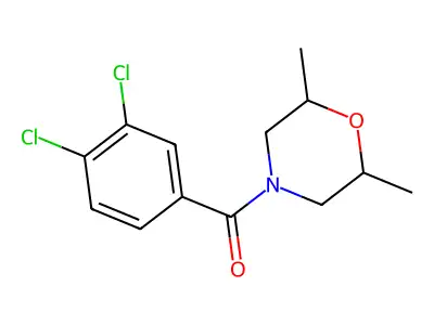 3,4-Dichlorophenyl 2,6-dimethylmorpholin-4-yl ketone structure