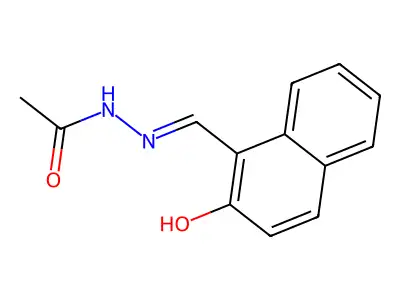 Acetic acid, 2-[(2-hydroxy-1-naphthalenyl)methylene]hydrazide structure
