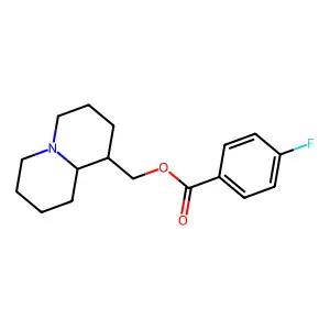 octahydro-2H-quinolizin-1-ylmethyl 4-fluorobenzoate structure