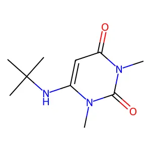 6-(Tert-butylamino)-1,3-dimethylpyrimidine-2,4-dione structure