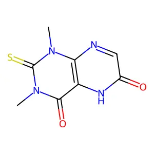 1,3-Dimethyl-2-thioxo-1,2,3,5-tetrahydro-4,6-pteridinedione structure