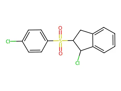 1-Chloro-2-[(4-chlorophenyl)sulfonyl]indane structure