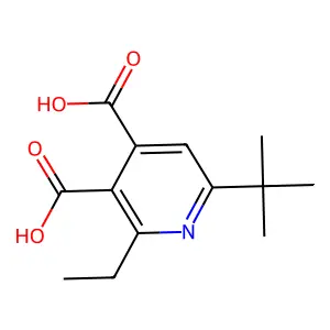6-Tert-butyl-2-ethyl-3,4-pyridinedicarboxylic acid structure