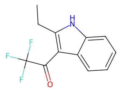 1-(2-ethyl-1H-indol-3-yl)-2,2,2-trifluoroethanone structure