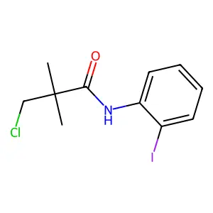 3-chloro-N-(2-iodophenyl)-2,2-dimethylpropanamide structure