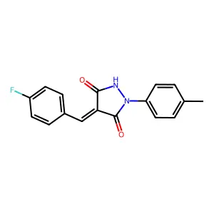 4-(4-Fluorobenzylidene)-1-(4-methylphenyl)-3,5-pyrazolidinedione structure