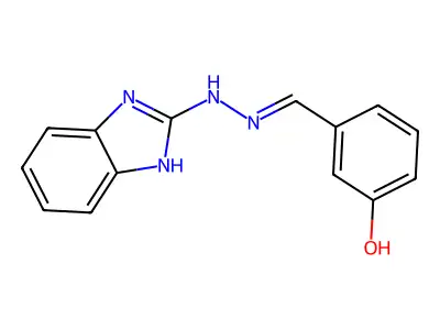 3-[(E)-(1H-benzimidazol-2-ylhydrazinylidene)methyl]phenol structure