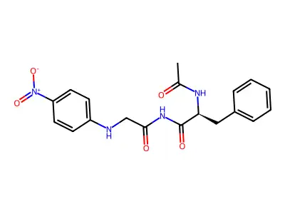 N-Acetylphenylalanylglycine 4-nitroanilide structure