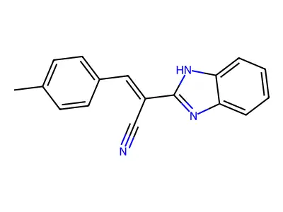 2-(1H-1,3-benzodiazol-2-yl)-3-(4-methylphenyl)prop-2-enenitrile structure