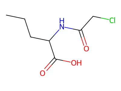 N-(chloroacetyl)norvaline structure