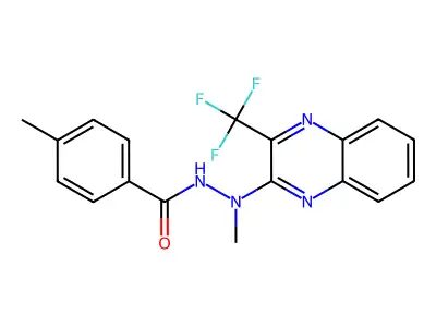 N',4-dimethyl-N'-[3-(trifluoromethyl)quinoxalin-2-yl]benzohydrazide structure